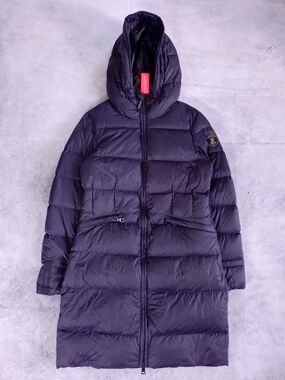 Women's Long Hooded Puffer Coat - Black
